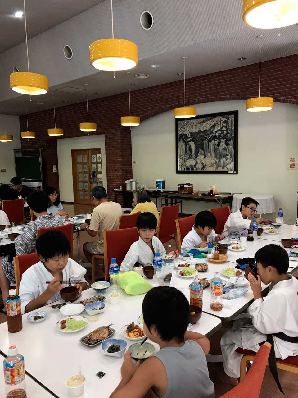 正竜会2016年夏合宿の道場での様子