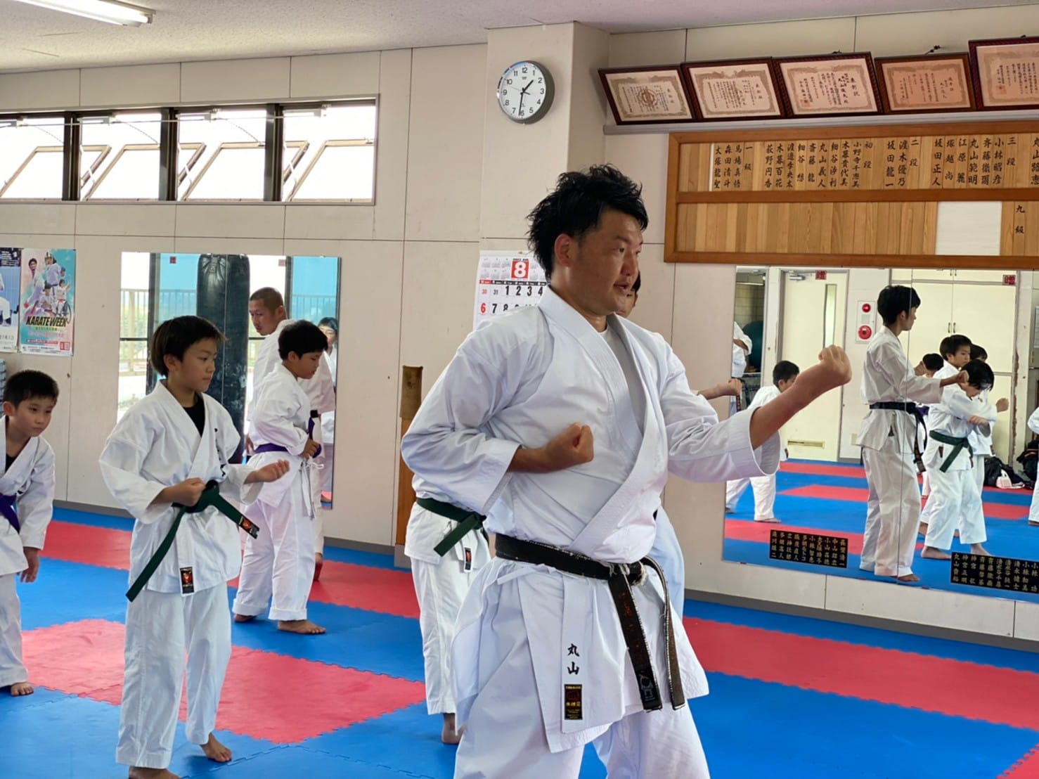 正竜会2016年夏合宿の道場での様子
