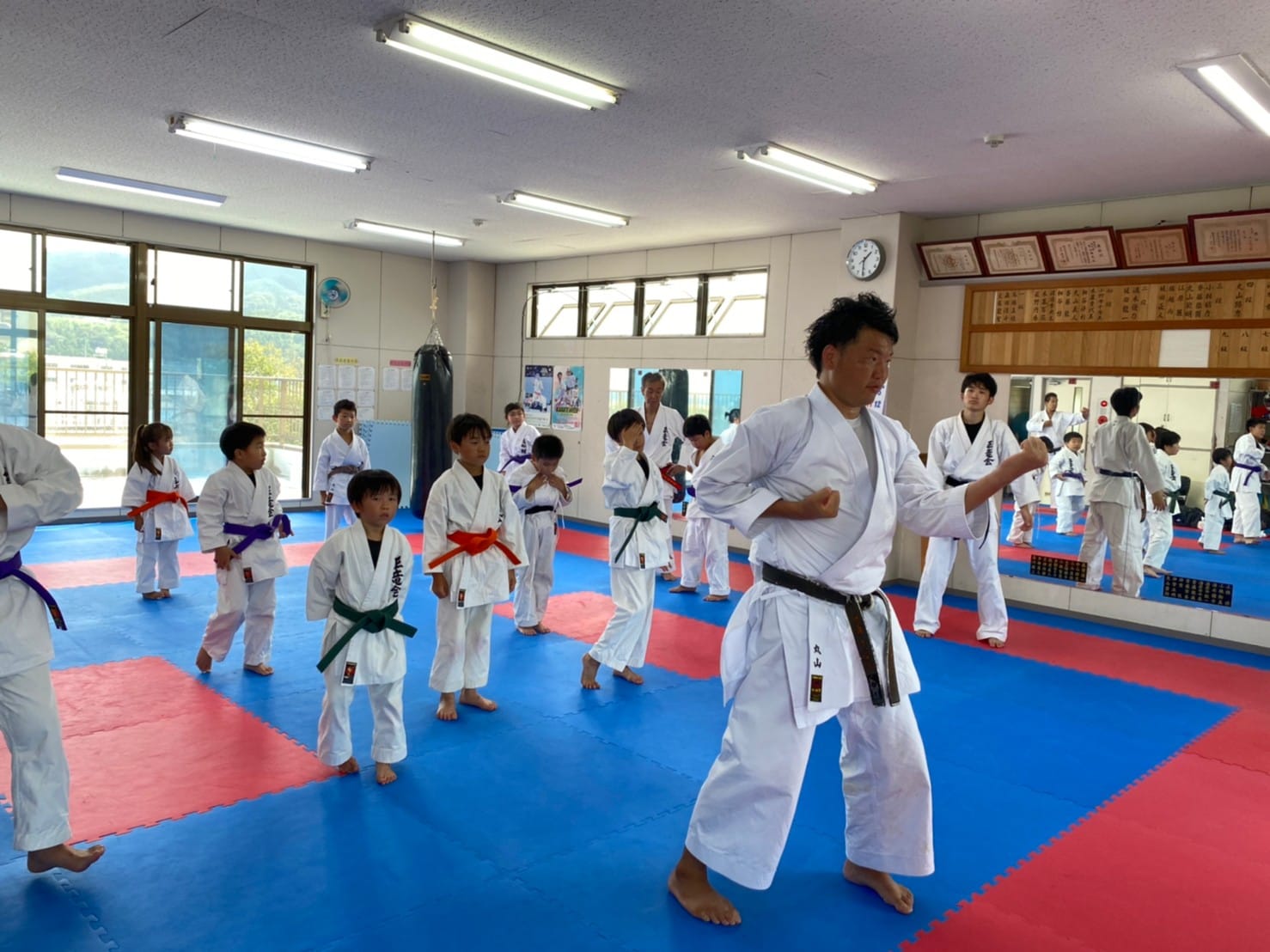 正竜会2016年夏合宿の道場での様子