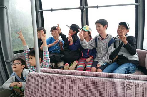 正竜会2015年夏合宿谷川岳ロープウエーの様子