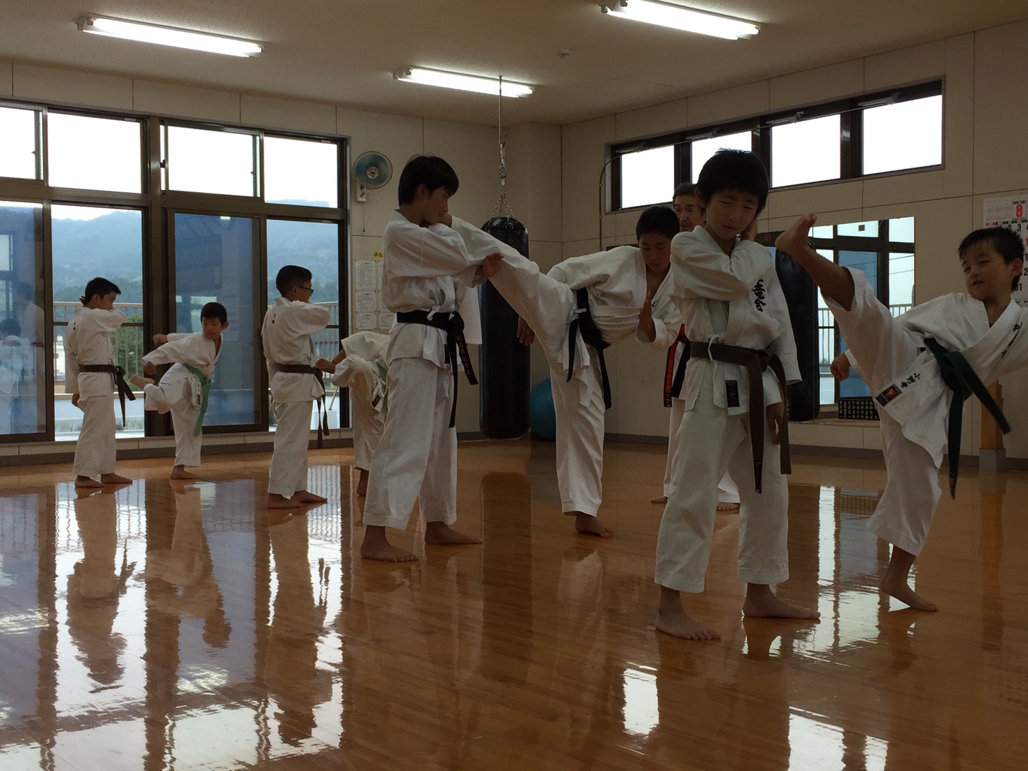 正竜会2016年夏合宿の道場での様子