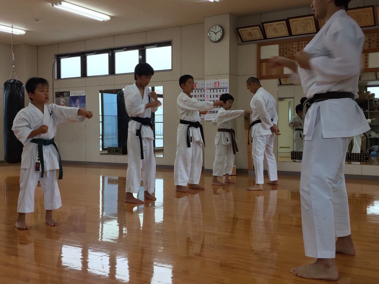 正竜会2016年夏合宿の道場での様子