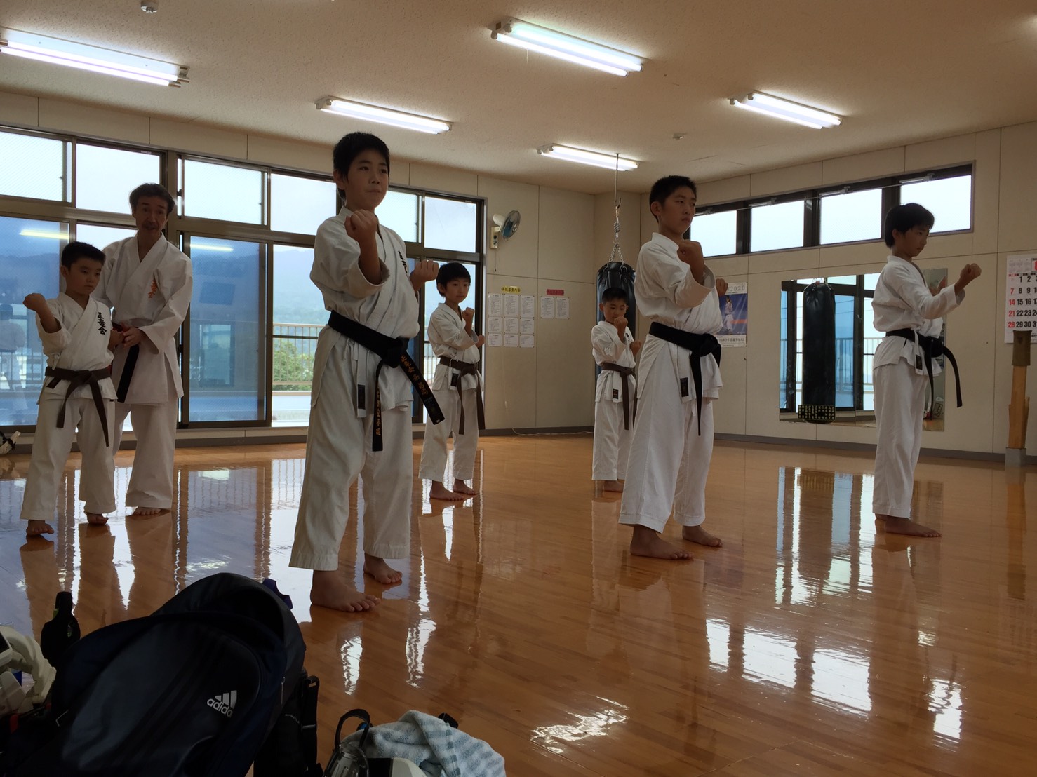 正竜会2016年夏合宿の道場での様子