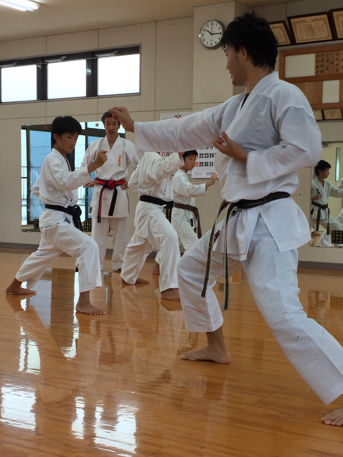 正竜会2016年夏合宿の道場での様子